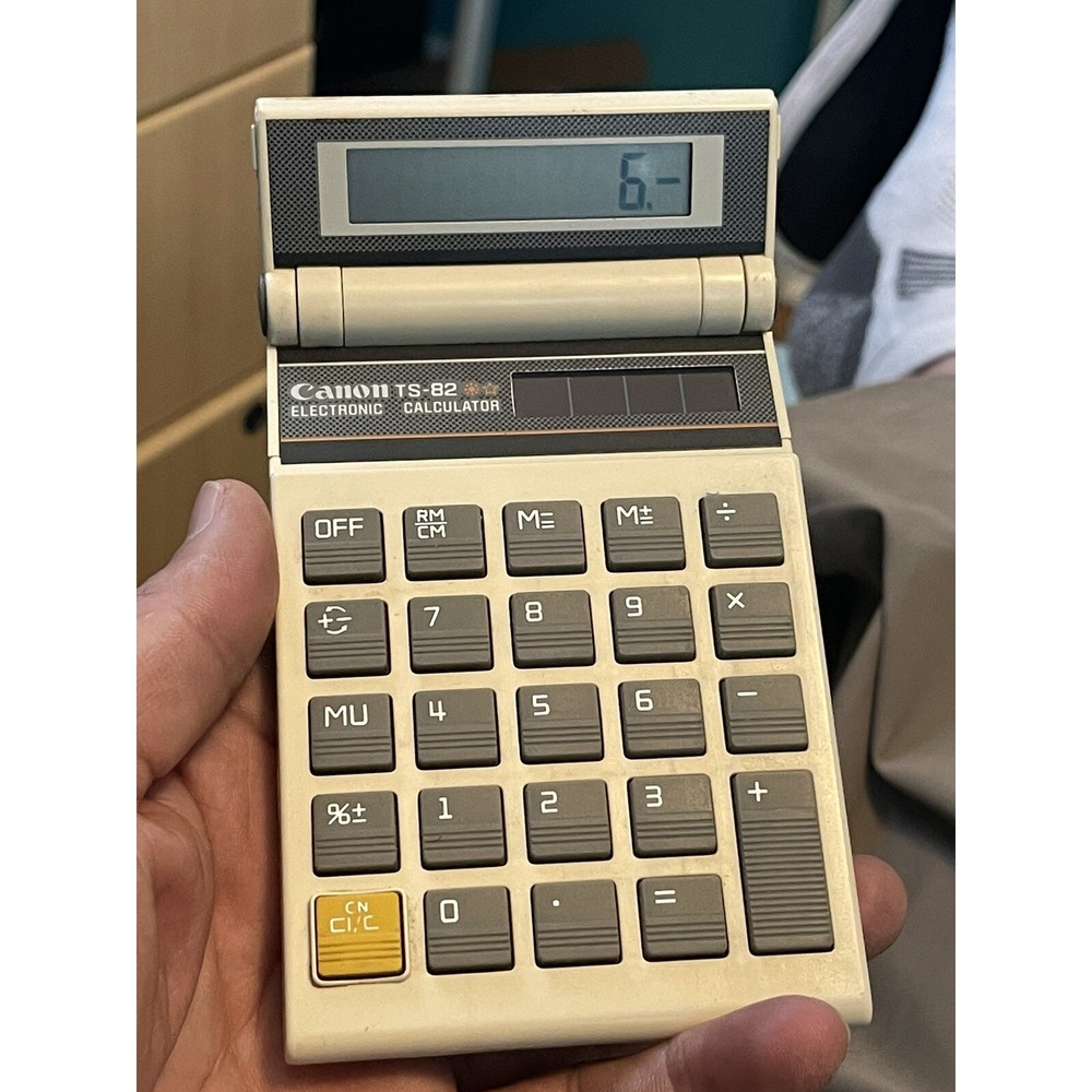 Vintage Canon TS-82 electronic solar-powered calculator